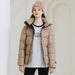 Black & Gold Quilted Short Puffer Jacket – Korean Loose Fit Winter Coat For Women (White/Black/Khaki)_ecoleips.com