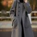 Plus Size Women's Longline Trench Coat - Oversized Casual Wool Blend Overcoat For Curvy Figures (Khaki, Grey, Black) | Loose Fit With Button Detail_ecoleips.com
