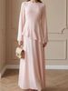 Elegant Women's Maxi Dress Long Sleeve Luxurious Lightweight Chiffon Evening Gown Flattering Design for Parties_ecoleips.com