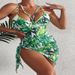 Women's Clothing Printed Hollow Fashion Swimsuit One Piece Belly Covering Slim Mesh Bikini_ecoleips.com