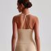 Solid Color Sports Tank Top Women Fitness Bra TightsCross Back Gym Clothe Underwear Yoga Vest High Impact Shockproof Chest Pad_ecoleips.com