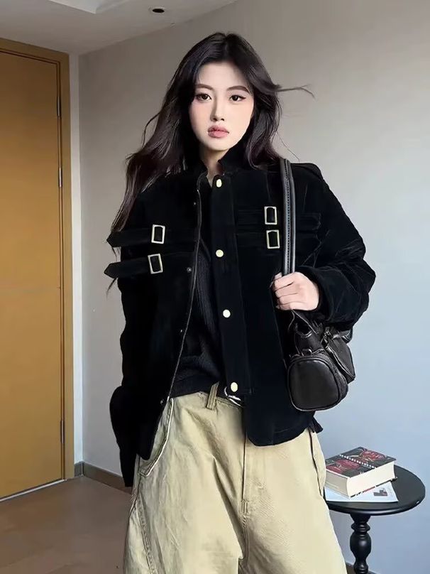 Deerskin Fleece Jacket Women's Short Jacket Spring And Autumn 2025 New Korean Version High-end Loose Small Top Outside_ecoleips.com