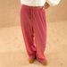 Women's Striped Loose Low Waisted Wide Leg Floor Length Pants Style Soft Breathable Sleepwear_ecoleips.com
