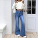 Women's Clothing High Waisted Slightly Flared High-Waisted Mid Blue Flare Jeans For Women – Slimming Vintage Bootcut Denim Pants With Stretch Fit_ecoleips.com