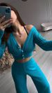 2025 Spring And Summer Cross Border New Knitted Suit Women's Perspective Casual Solid Color Hollow High Waist Trousers Commuter Suit_ecoleips.com