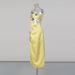 Women's Clothing Retro Bright Yellow Strapless Long Dress Three Dimensional Floral Embroidery Women's Dress Spring_ecoleips.com