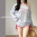 Plus Size Women's Swimsuit Two Piece Long Sleeved Three Piece Cover Up Beach And Hot Spring Use Slightly Chubby Girls_ecoleips.com