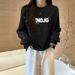 Women's Fleece Lined Thick Sweatshirt Korean Style Versatile Outerwear Top Trendy Brand Design Niche Autumn New_ecoleips.com
