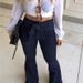 Women’s Clothing High Waist Micro Elastic Lace Up Flared Pants Wide Leg Pants Women's Jeans_ecoleips.com