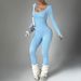 Seamless One-Piece Yoga Jumpsuit – Long Sleeve Full-Body Workout Suit (XS-XXXL, 11 Colors) – Moisture-Wicking & Sculpting For Gym & Pilates_ecoleips.com