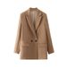 2025s 25 Color Style Women's Clothing 2025 Spring And Autumn New Fashion Light Gray Suit Jacket For Women A8PS27372_ecoleips.com