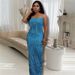 Women's Clothing Women's Sexy Strapless Off-Shoulder Long Dress Slim Fit Sleeveless Fashion Autumn Dress For Formal & Casual For Women_ecoleips.com