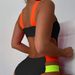 New Colorful European And American Style Hot Girl Block One-Piece Swimsuit For Women, Backless Patchwork Contrast Color_ecoleips.com