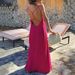 Summer Casual Loose Backless Vacation Dress Women's Beach Midi Skirt European American Style Cross Border E-commerce_ecoleips.com