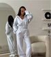 Women's Clothing Women's Leaky Belly Hooded Sweatshirt Drawstring Pants Sports Suit Hooded Sweatshirt Women_ecoleips.com