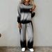 Women's Clothing Zipper Drop Shoulder Sweater Pants Set Two Piece Set_ecoleips.com