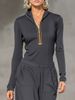 Women's Clothing 2025 New Cross Border Cotton And Linen Yellow Two Piece Suits Women's Long Sleeved Shirt Solid Color Pants Wide Leg Suit_ecoleips.com