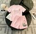 Pony Pattern Women's Slim Fit Bear Print Pant Set Casual Sportswear Two Piece Student Outfit Korean Style Thin Summer Fashion_ecoleips.com