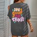Women's Oversized Back Print T-Shirt Casual Streetwear Minimalist Design Breathable Everyday Wear_ecoleips.com