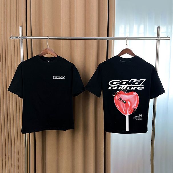 Short Sleeve Basic Printed T-Shirt, Women Baggy Version All-match Top_ecoleips.com
