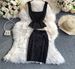 Luxury Chic Heiress Two Piece Set Sparkling Rhinestone Square Neck Sleeveless Knit Top And Slim Fit Bodycon Mini Skirt For Women_ecoleips.com