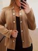 Womens Lightweight Polyester Fiber Faux Suede Linen Casual Jacket – Machine Washable Spring/Autumn Outerwear/Top._ecoleips.com