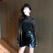 Women's Lace Mock Neck Blouse With Polka Dot Design - Long Sleeve Mesh Top For Autumn & Winter - Slim Fit Stretchable Fabric_ecoleips.com