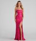 Women's Clothing Sexy One Shoulder Sequined Evening Dress Elegant Slit Banquet Party Dress_ecoleips.com