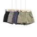 Women's Clothing Hot Girl Workwear Style Cuff Pocket Casual Shorts Holiday Style Basic Elastic Waist Fashionable Versatile Sports Shorts_ecoleips.com
