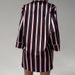Women's Striped V-Neck Long Sleeve Blouse - Soft Silk-Like Fabric, Loose Fit Casual Shirt For Home & Outfits_ecoleips.com