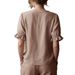 Women's Ruffled Collar Puff Sleeve Slimming Breathable Loose Fit Shirt Bestseller_ecoleips.com