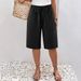 Women's Clothing Casual Polyester Shorts Solid Color Straight Style With Rope Details Suitable For Daily_ecoleips.com