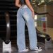 European American Style Cross-Border Washed Denim Jeans For Women 2025 Spring And Autumn Loose Wide-Leg Retro_ecoleips.com