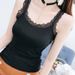 Summer Sleeveless Women Tank Top With Lace Top Red Inside Wear Lace Camisoles Loose Underwear Womens Clothing Vest_ecoleips.com