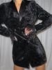 2023 Autumn European American Style Elegant Lady's Blazer With Sequin Patchwork Design And Ostrich Feather Cuffs_ecoleips.com