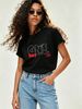 Women’s Fashion Graphic Tee, Round Neck Short Sleeve Casual Top For Everyday Street Style_ecoleips.com