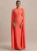 Blifanbo Sexy Cape Sleeve Maxi Dress Women Gown Fashion O Neck High Waist Split Zipper Club Party Long Dresses Female Elegant_ecoleips.com