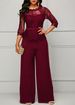 "Elegant Lace Jumpsuit For Women - Sexy Party Wear, Breathable & Comfortable, S-5XL (Red, Green, Black, Bluish)"_ecoleips.com