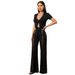 Women's Solid Color Lace Patchwork Flared Pants Trousers For Ladies_ecoleips.com