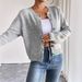 2025 Spring And Autumn Cross-Border Colorful Button Knit Cardigan, Casual Versatile Long-Sleeve Knitwear For Women,_ecoleips.com