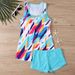 Women's Plus Size Swimdress Bikini Set - Floral Print Swimwear With Removable Padding, High Waist Bottom & Adjustable Straps For Beach & Pool_ecoleips.com