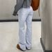 Women's Clothing Stretch Solid Color Denim Pants 90s Boyfriend Style Retro Jeans_ecoleips.com