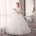 Women's Clothing Wedding Dress New Style Wedding Bride White Lace Floor Length Wedding Dress With Waist Slimming And Elegant_ecoleips.com