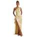 Women's Clothing Oblique Collar Slit Sleeveless Women's Sexy Slim Evening Dress_ecoleips.com