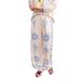 Women's Clothing Printed Linen Casual Versatile Shirt Cardigan Trousers_ecoleips.com
