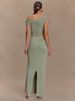 Mozision One Shoulder Slinky Sexy Maxi Dress Women Summer Fashion Backless Sleeveless Split Club Party Long Dress Elegant_ecoleips.com