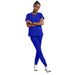 Women's Clothing Washing Clothes Doctor Short Sleeved Hollow Work Clothes SPA Hospital Operating Room Washing Clothes Set Cross Border Elastic Casual_ecoleips.com