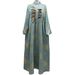 In-stock Muslim Women's Dress With Middle Eastern Embroidery, Heavy Beading, Loose-fitting, New Arabian Dubai Style Long_ecoleips.com