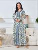 Modest Abaya Dress/Muslim Dress Women 2-Piece Casual Long Sleeve Sweater & Skirt Set - Soft V-Neck Knit Cardigan & Flowy Skirt Combo(S/M/L)_ecoleips.com
