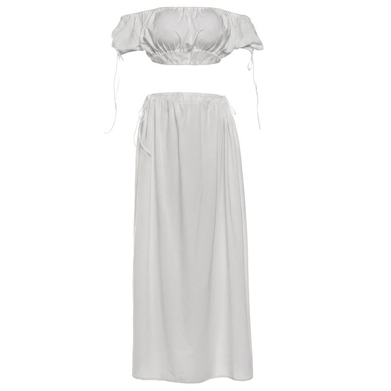 Summer Women's Off The Shoulder Sexy Strapless Vest Slim Fit Low Waist Style INS New Clothing_ecoleips.com